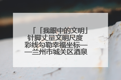 「我眼中的文明」针脚丈量文明尺度 彩线勾勒幸福坐标——兰州市城关区酒泉路街道办事处