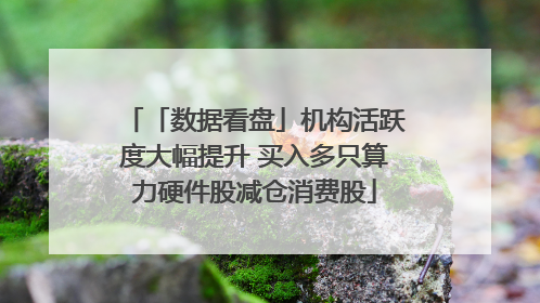 「数据看盘」机构活跃度大幅提升 买入多只算力硬件股减仓消费股