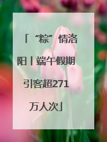 “粽”情洛阳丨端午假期引客超271万人次