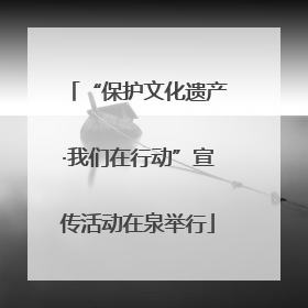 “保护文化遗产·我们在行动”宣传活动在泉举行