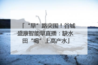 “旱”路突围！谷城盛康智能旱直播：缺水田“喝”上高产水