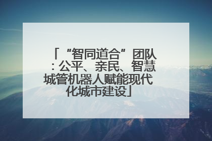 “智同道合”团队：公平、亲民、智慧城管机器人赋能现代化城市建设