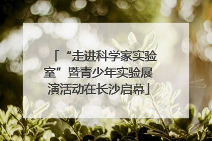 “走进科学家实验室”暨青少年实验展演活动在长沙启幕