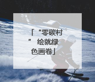 “零碳村” 绘就绿色画卷