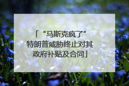 “马斯克疯了” 特朗普威胁终止对其政府补贴及合同