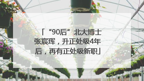 “90后”北大博士张宸珲，升正处级4年后，再有正处级新职
