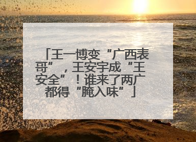 王一博变“广西表哥”，王安宇成“王安全”！谁来了两广都得“腌入味”