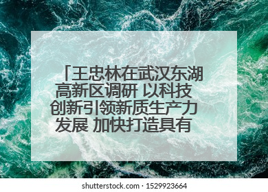 王忠林在武汉东湖高新区调研 以科技创新引领新质生产力发展 加快打造具有全国影响力的科技创新高地