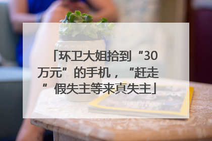 环卫大姐拾到“30万元”的手机，“赶走”假失主等来真失主