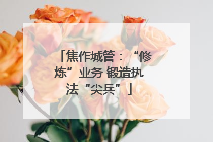 焦作城管：“修炼”业务 锻造执法“尖兵”