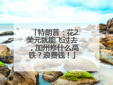 特朗普：花2美元就能飞过去，加州修什么高铁？浪费钱！