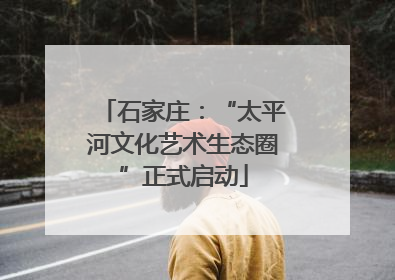 石家庄：“太平河文化艺术生态圈”正式启动