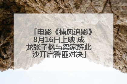 电影《捕风追影》8月16日上映 成龙张子枫与梁家辉此沙开启警匪对决