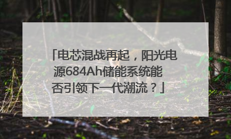 电芯混战再起，阳光电源684Ah储能系统能否引领下一代潮流？