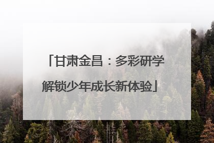 甘肃金昌：多彩研学解锁少年成长新体验