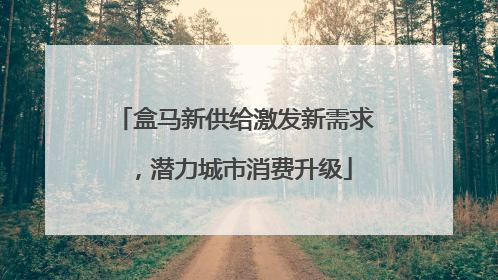 盒马新供给激发新需求，潜力城市消费升级