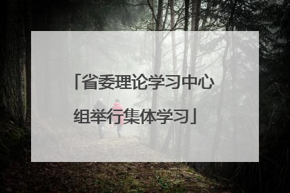 省委理论学习中心组举行集体学习