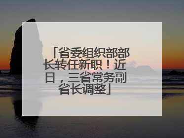 省委组织部部长转任新职！近日，三省常务副省长调整