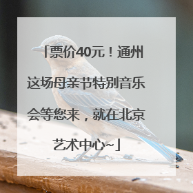 票价40元！通州这场母亲节特别音乐会等您来，就在北京艺术中心~