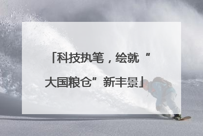 科技执笔，绘就“大国粮仓”新丰景