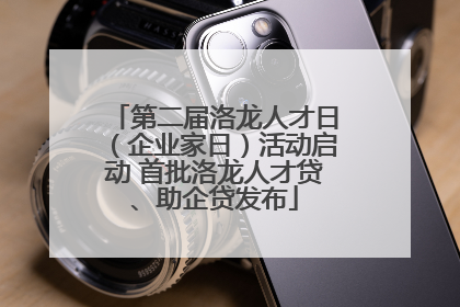 第二届洛龙人才日（企业家日）活动启动 首批洛龙人才贷、助企贷发布