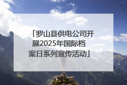 罗山县供电公司开展2025年国际档案日系列宣传活动