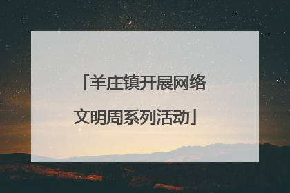 羊庄镇开展网络文明周系列活动