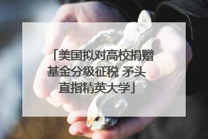 美国拟对高校捐赠基金分级征税 矛头直指精英大学