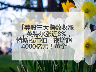 美股三大指数收涨，英特尔涨近8%，特斯拉市值一夜增超4000亿元！黄金、原油下跌