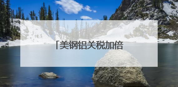 美钢铝关税加倍，多国表达反对