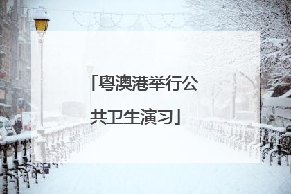粤澳港举行公共卫生演习