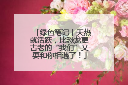 绿色笔记丨天热就活跃，比恐龙更古老的“我们”又要和你相遇了！