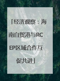 经济观察：海南自贸港与RCEP区域合作互促共进