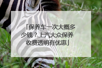 保养车一次大概多少钱？上汽大众保养收费透明有优惠