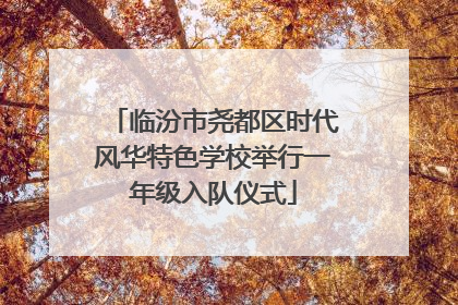 临汾市尧都区时代风华特色学校举行一年级入队仪式