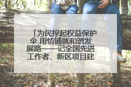 为民撑起权益保护伞 用情铺就和谐发展路——记全国先进工作者、新区项目建设中心干部卢小勇
