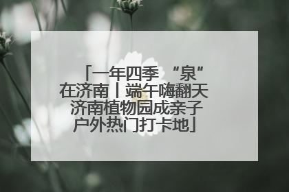一年四季 “泉”在济南丨端午嗨翻天 济南植物园成亲子户外热门打卡地