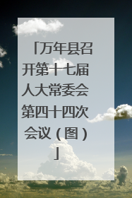 万年县召开第十七届人大常委会第四十四次会议（图）