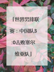 世界男排联赛：中国队3:0击败塞尔维亚队