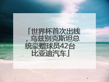 世界杯首次出线，乌兹别克斯坦总统豪赠球员42台比亚迪汽车