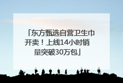 东方甄选自营卫生巾开卖！上线14小时销量突破30万包