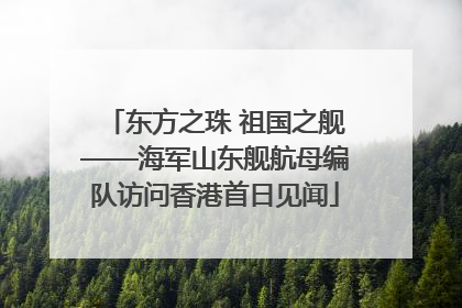 东方之珠 祖国之舰——海军山东舰航母编队访问香港首日见闻