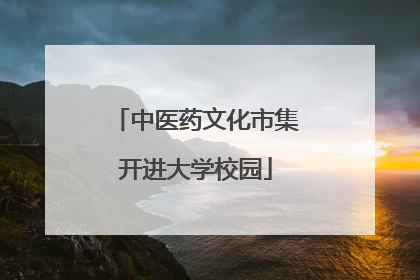 中医药文化市集开进大学校园