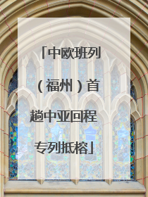 中欧班列（福州）首趟中亚回程专列抵榕