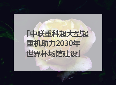 中联重科超大型起重机助力2030年世界杯场馆建设