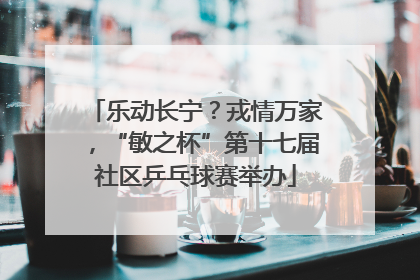 乐动长宁？戎情万家，“敏之杯”第十七届社区乒乓球赛举办