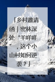 乡村邀请函｜密林深处“羊咩咩”，这个小山村如何逆袭？