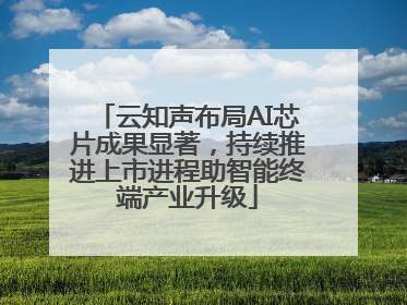 云知声布局AI芯片成果显著，持续推进上市进程助智能终端产业升级