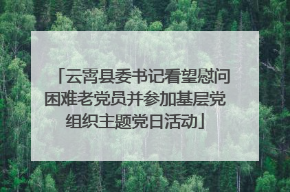 云霄县委书记看望慰问困难老党员并参加基层党组织主题党日活动