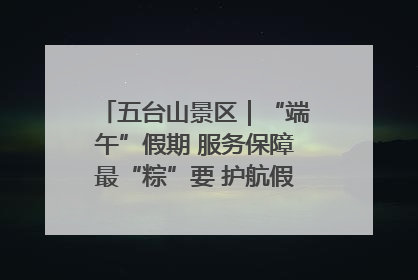 五台山景区｜“端午”假期 服务保障最“粽”要 护航假期“不打烊”